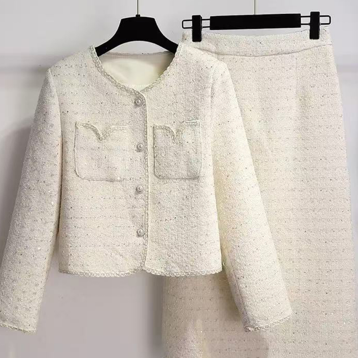 【花花家】小香风套装秋冬新款气质穿搭时尚