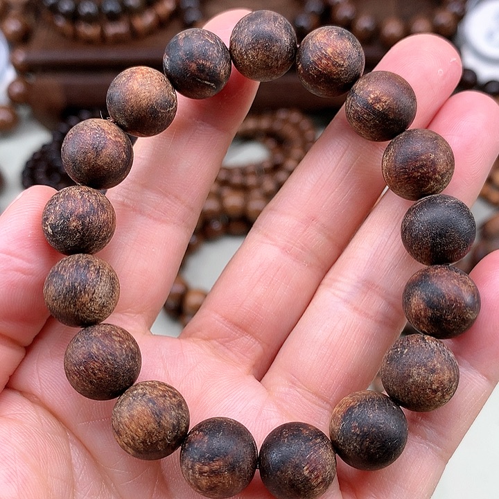 【闪购商品】贡木其他印贡黑火焰/龙1.2圆珠粗磨