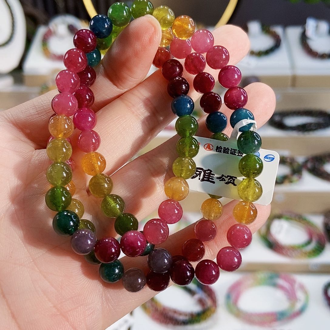 手链未镶嵌碧玺G2439素圈颜色微差