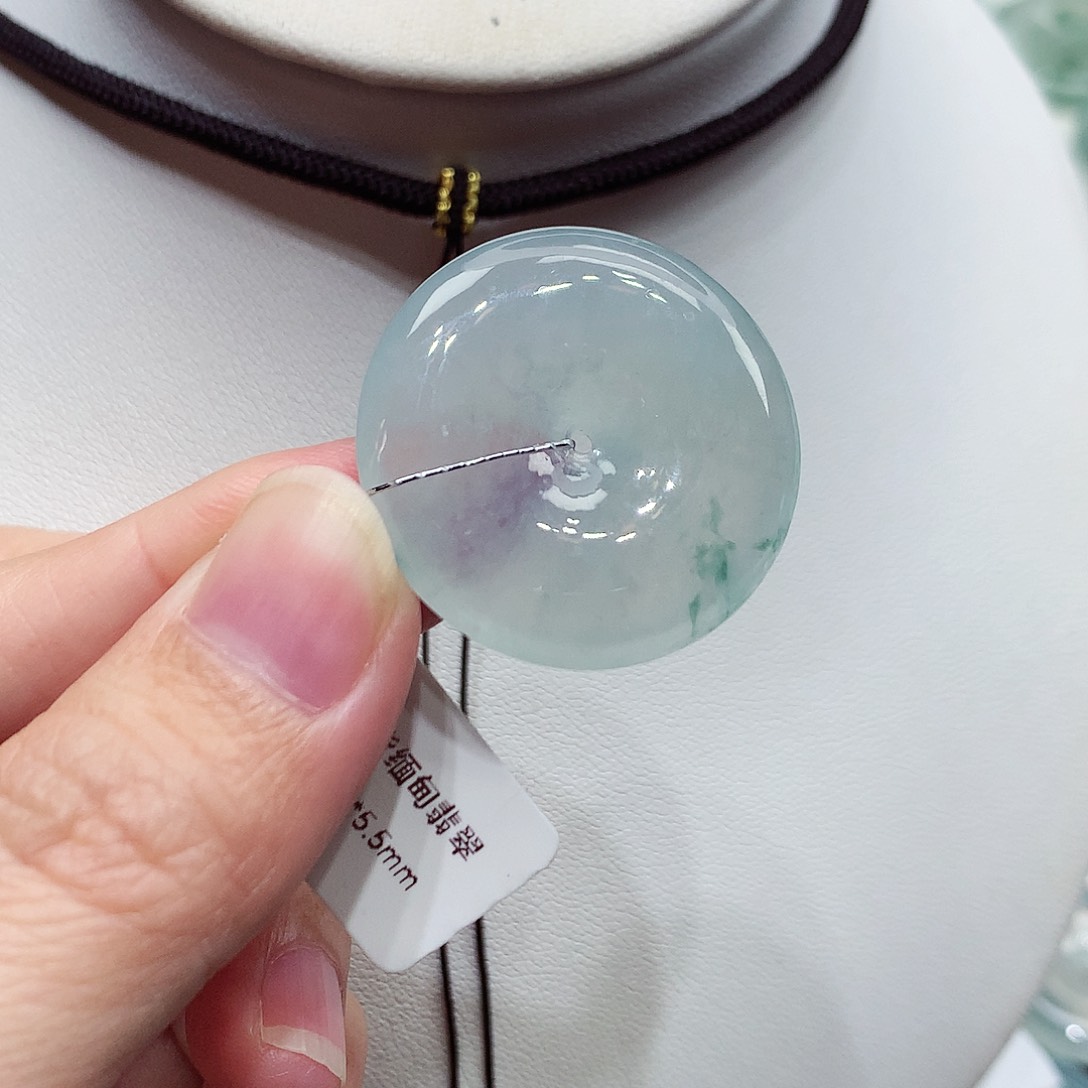 颈饰未镶嵌翡翠编号39，28.2/5.5