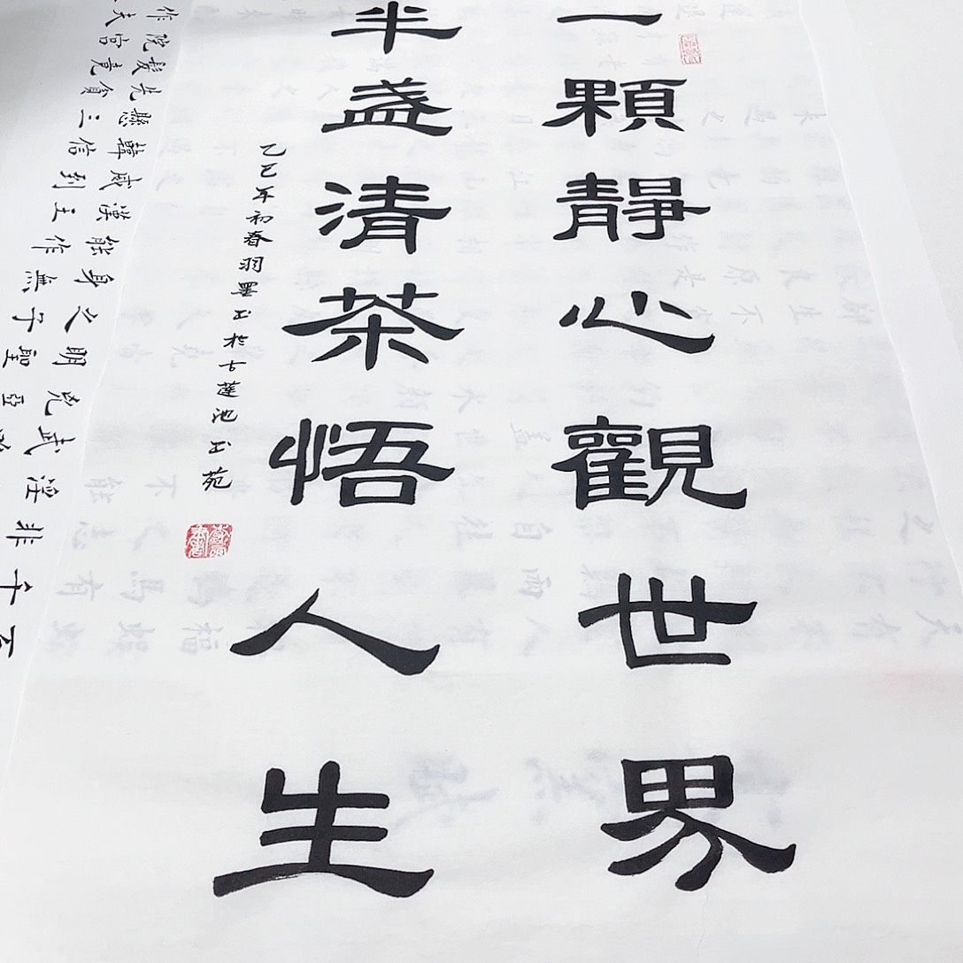 书法宣纸一颗静心观世界（隶书三尺整纸）