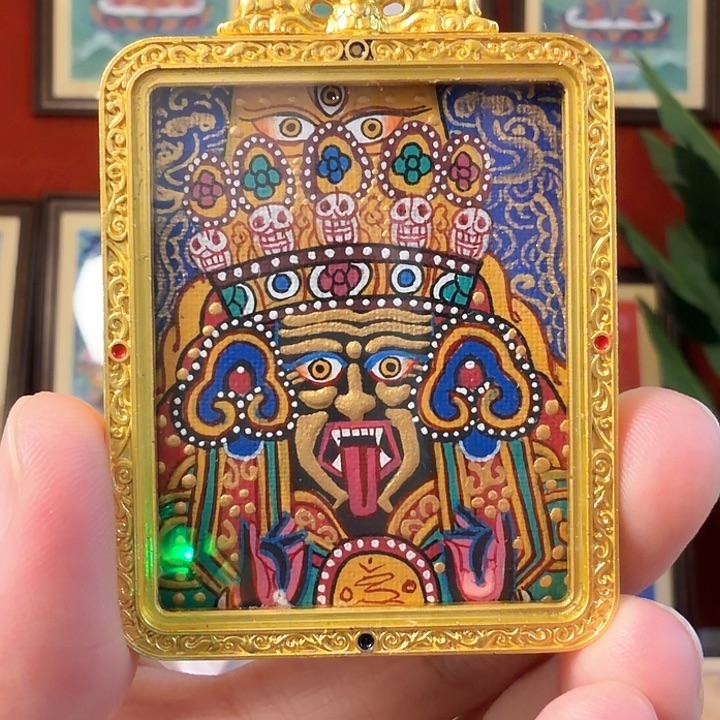 吊坠扎老师-热贡纯手绘毛毛