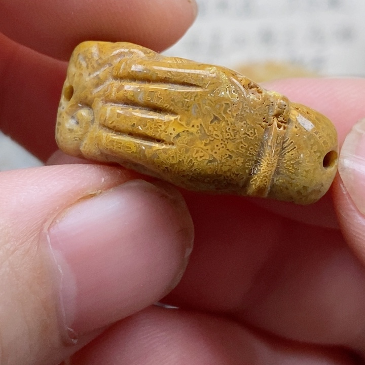 颈饰未镶嵌硅化珊瑚（珊瑚玉）有瑕 小