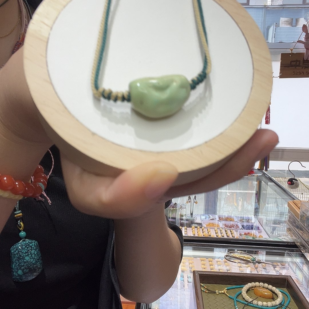 合金绿松石颈饰藏式绿松石锁骨链