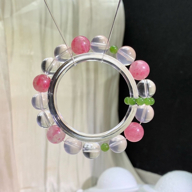 樱花雨｜天然粉水晶手链水晶手串清新百搭原创设计能量手串礼物