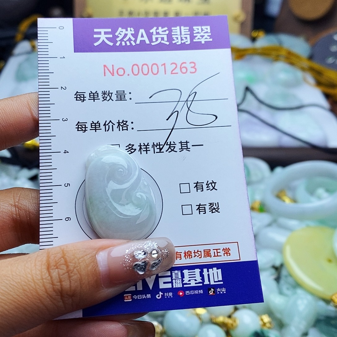 翡翠未镶嵌毛衣链1263