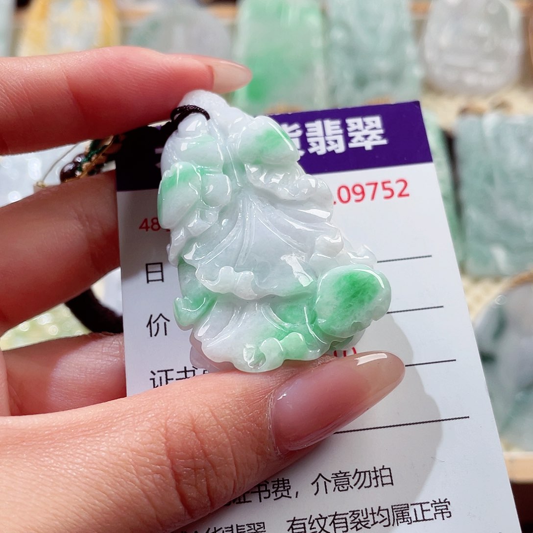 翡翠未镶嵌颈饰白菜