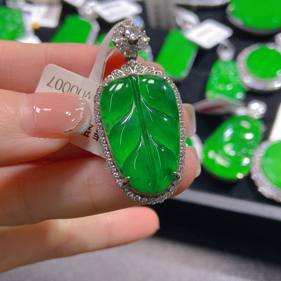 翡翠吊坠(不含链)银S925镶嵌秋*