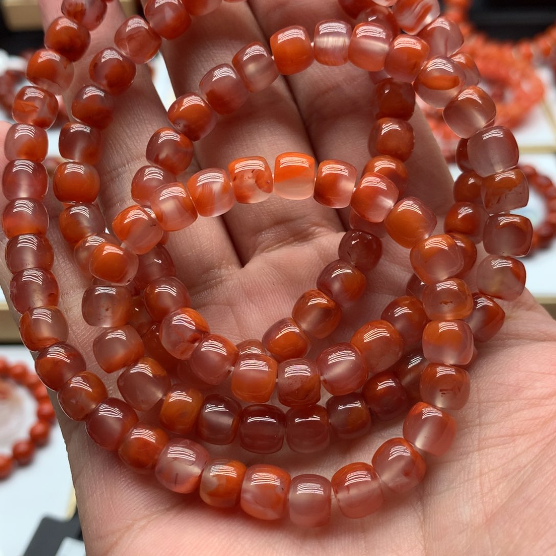 南红玛瑙手链未镶嵌