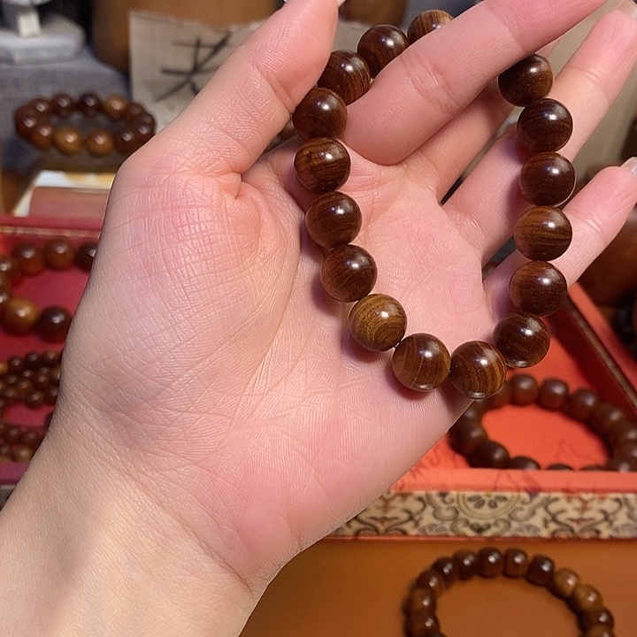 老山檀香黑肉沉水1.2手串