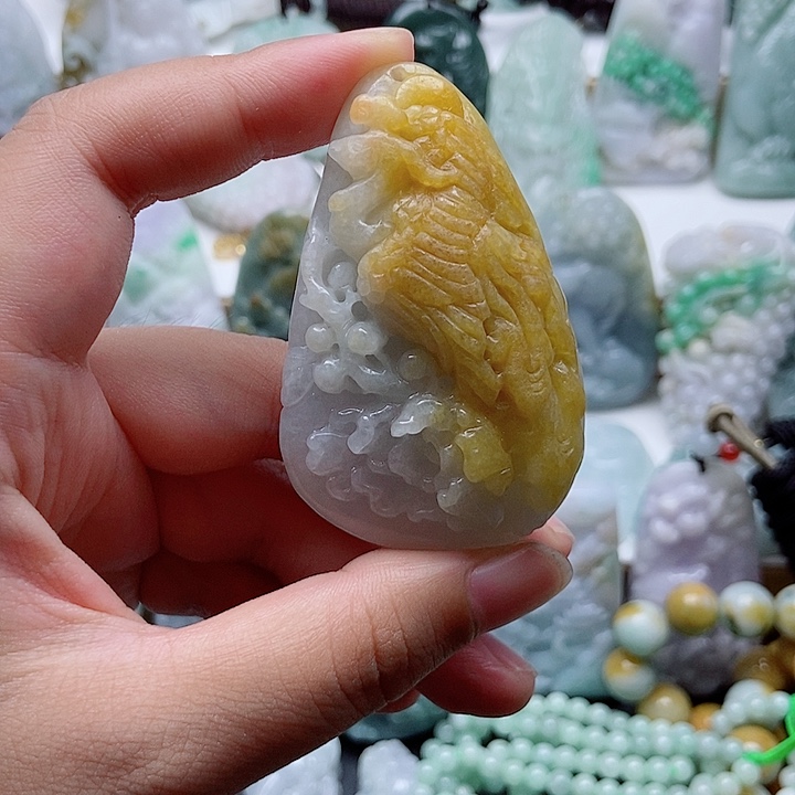 翡翠未镶嵌吊坠(不含链)1