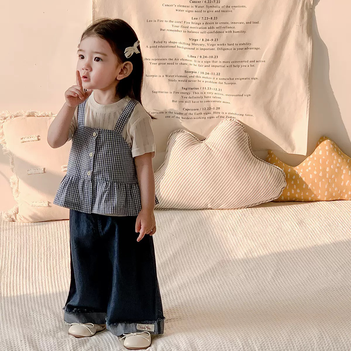  小小玥家.背心裙夏季格子小童连衣裙女公主裙