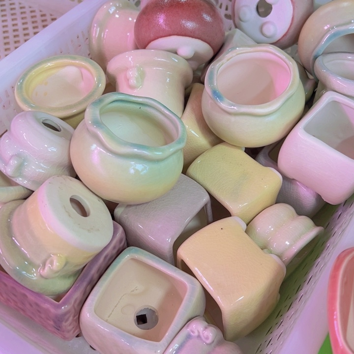 陶瓷花盆当场凑满12包邮随机瑕疵6个