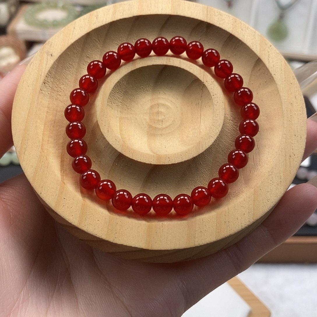 玛瑙/玉髓手链足铂镶嵌