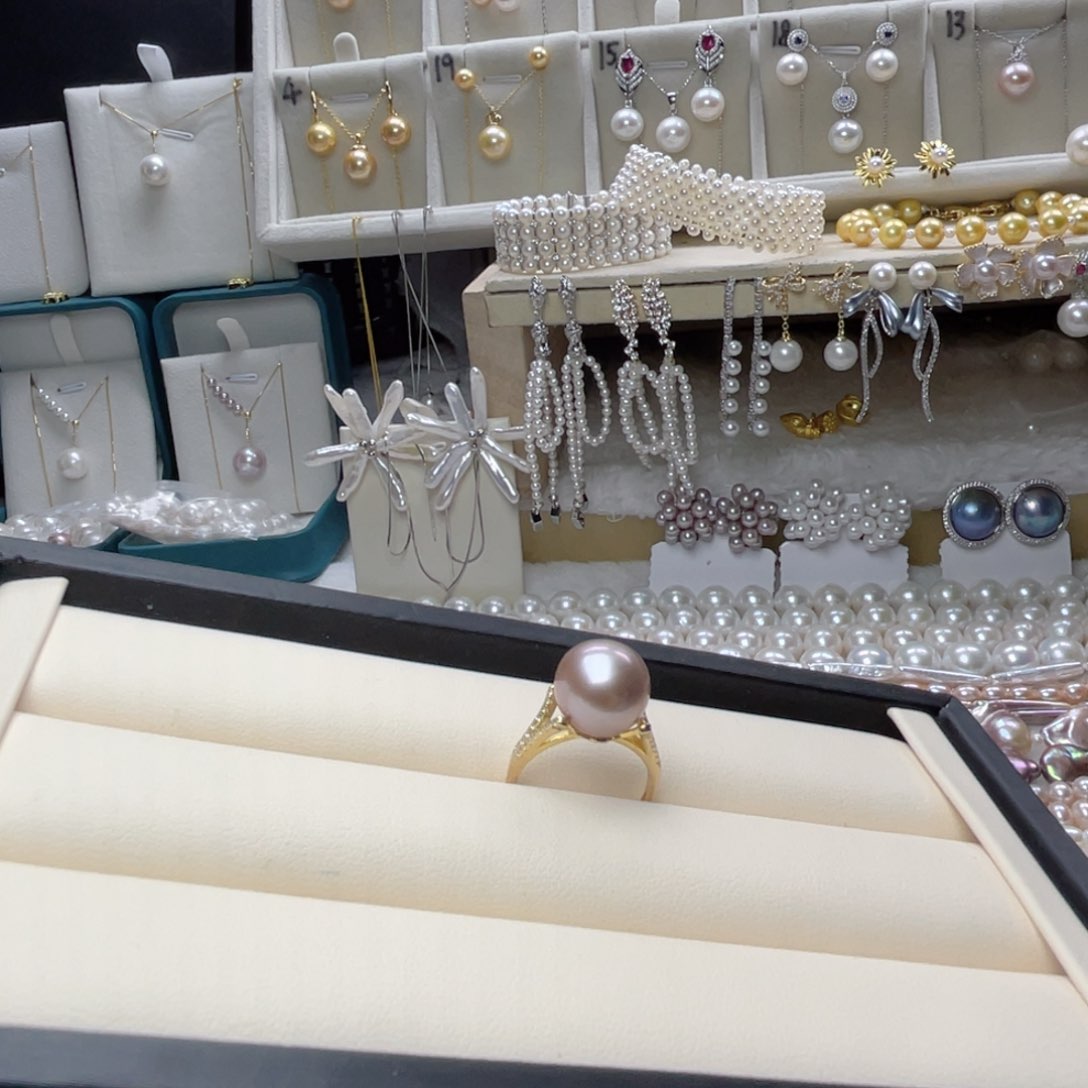 银S925镶嵌珍珠首饰淡水珍珠