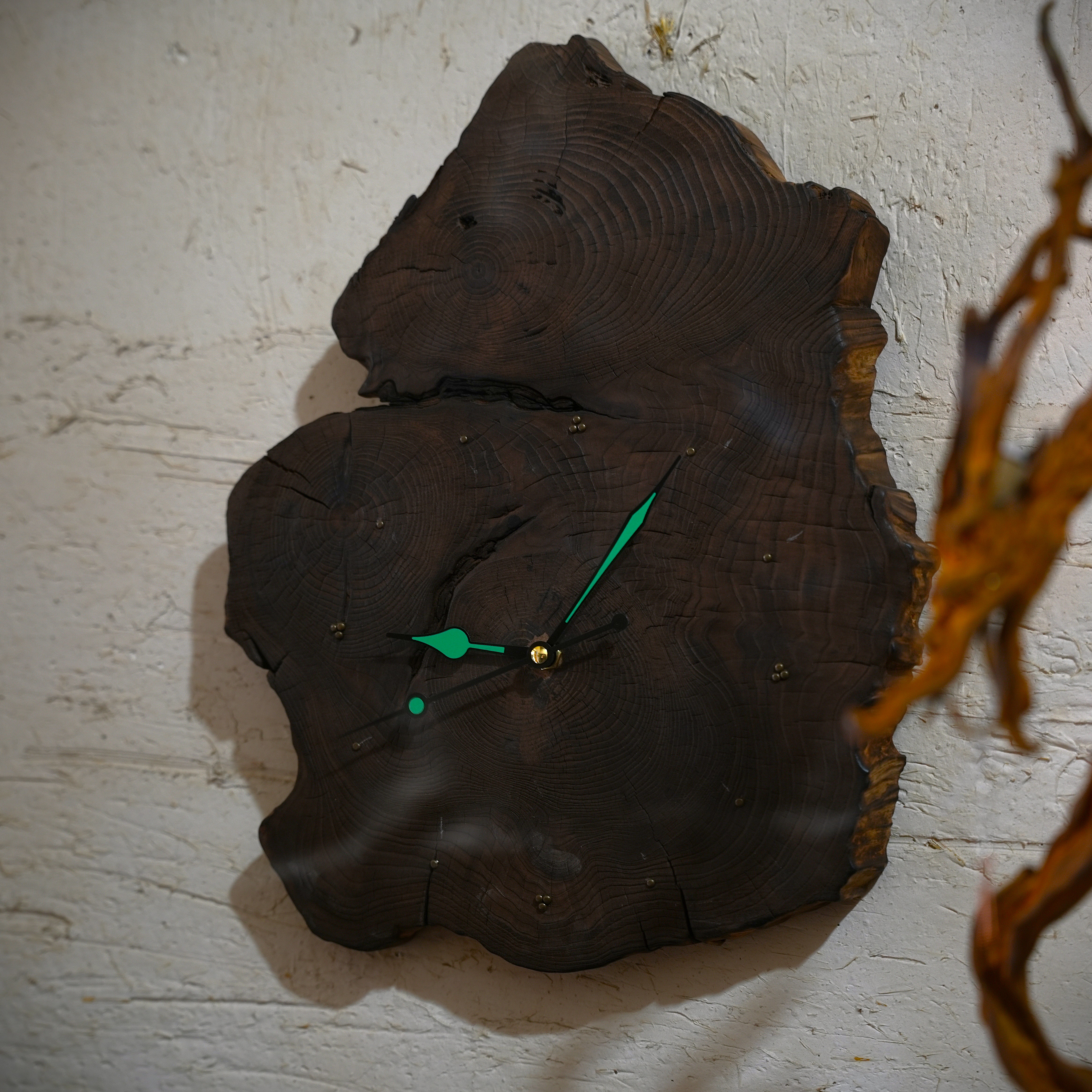 【柿间浅憩】全手工*木制钟表*沉木（每个不一，以直播间为准）茶道