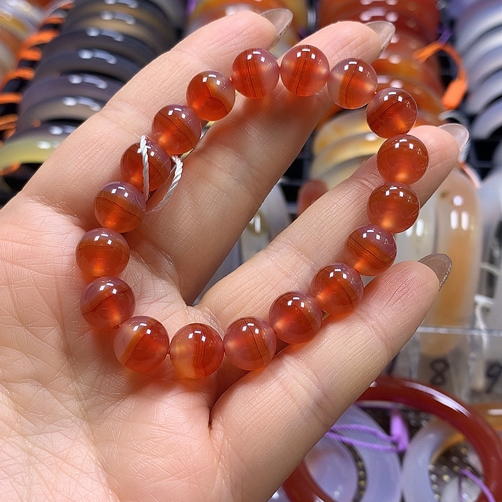 可***芯玛瑙/玉髓未镶嵌手串