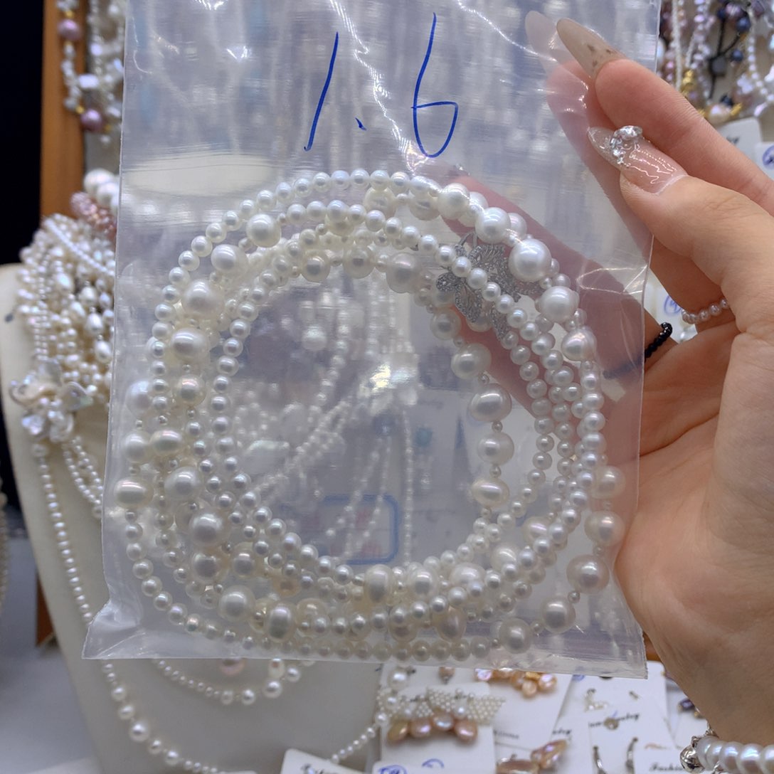 k***k银S925镶嵌淡水珍珠项链耳饰