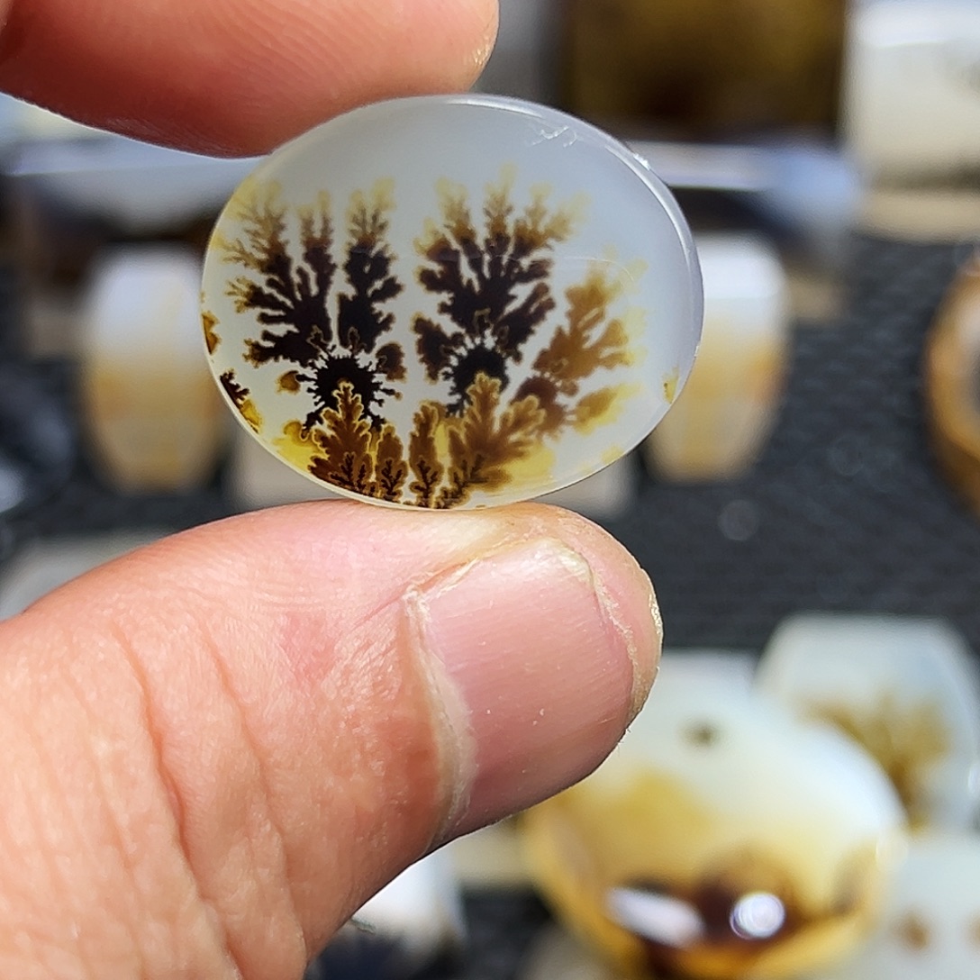 我***菜玛瑙/玉髓未镶嵌珠宝半成品