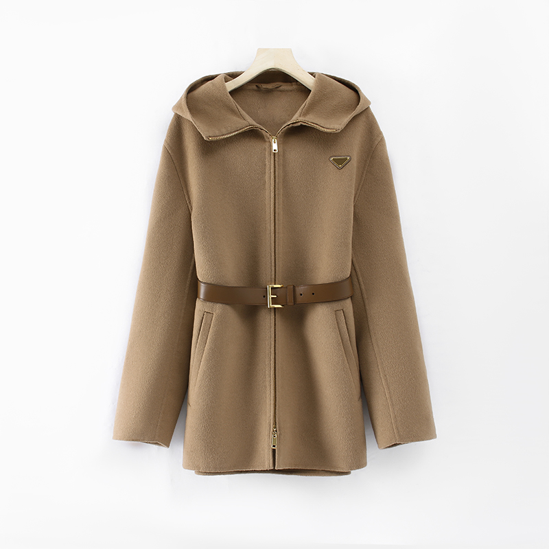 时尚百搭气质短款女士宽松双面呢翻领秋冬毛呢外套88317