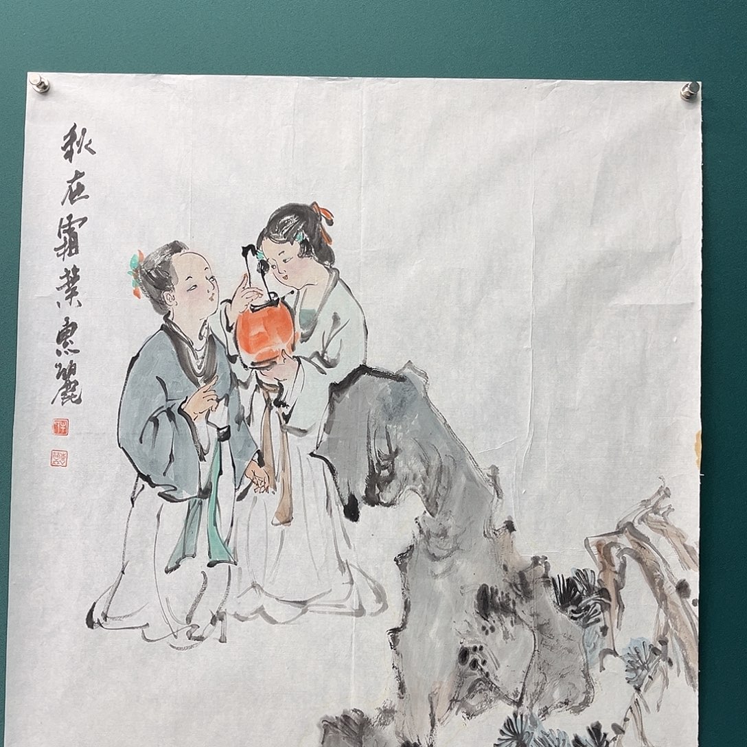 国画艺术家真人手绘