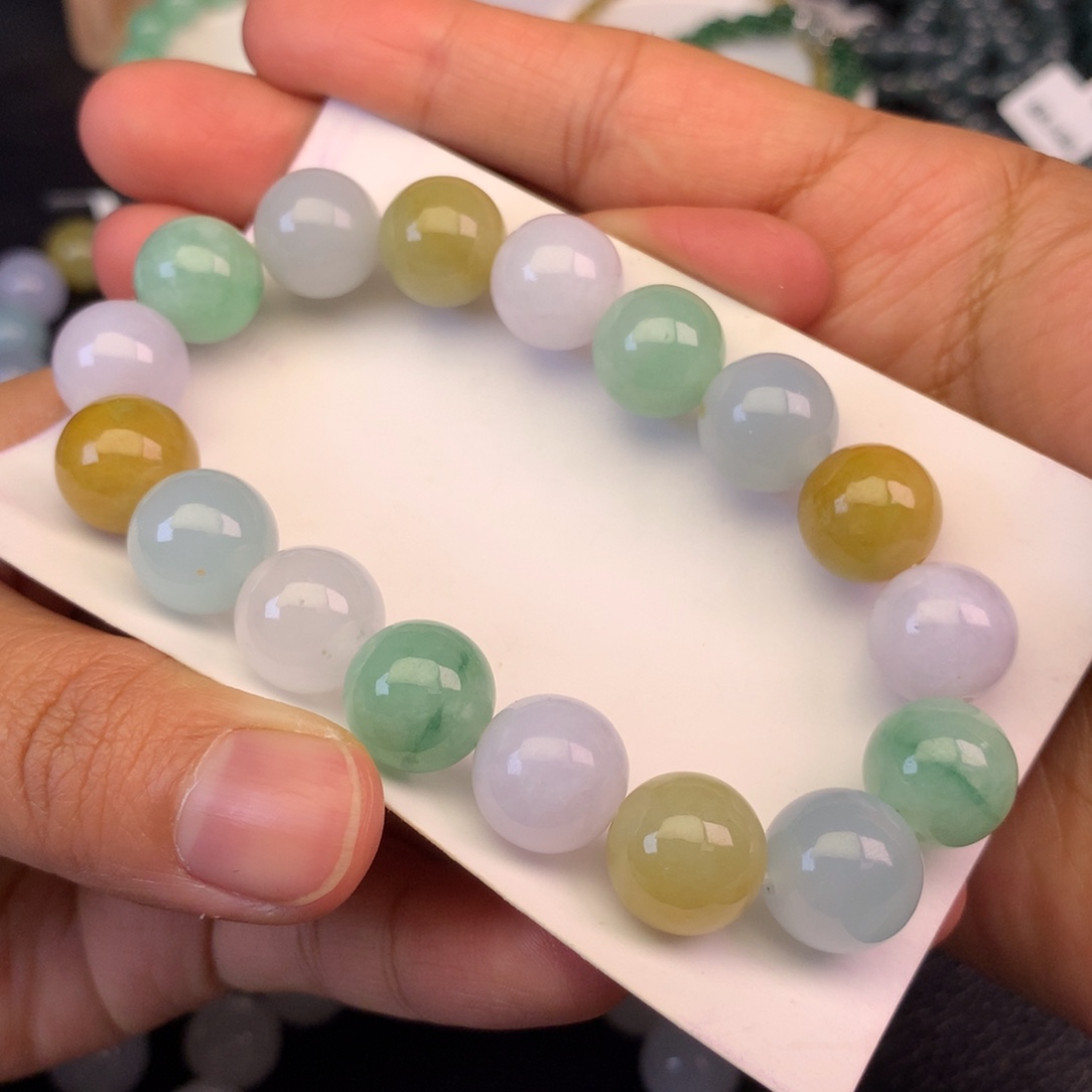 翡翠未镶嵌颈饰天然缅甸翡翠A货卡12