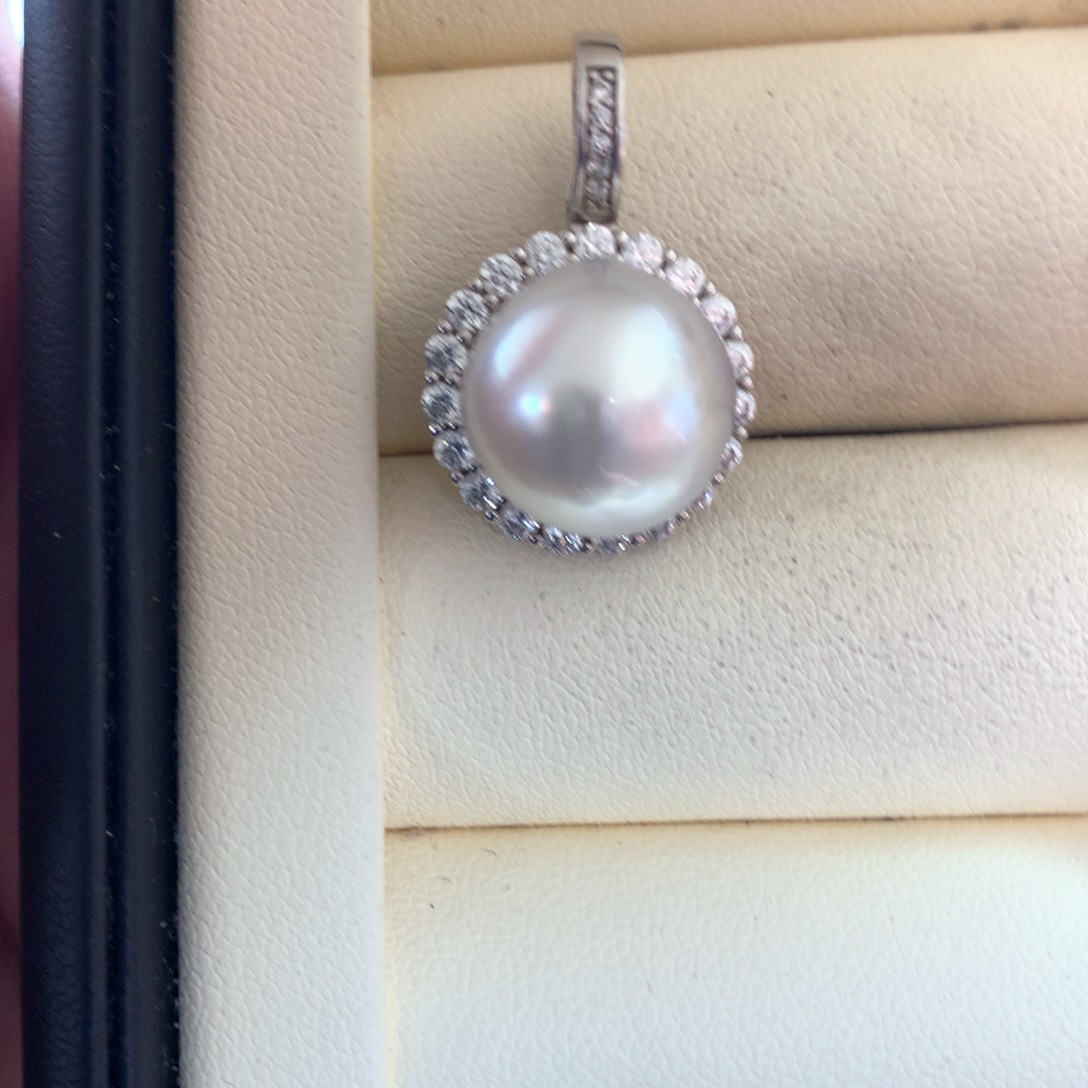海水珍珠颈饰银S925镶嵌