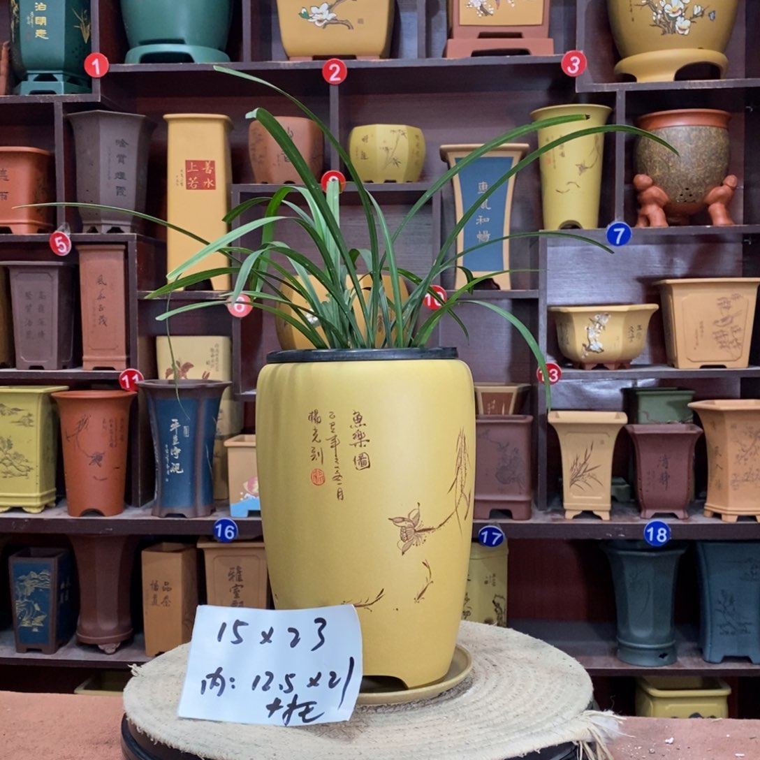 紫砂艺术紫砂花盆