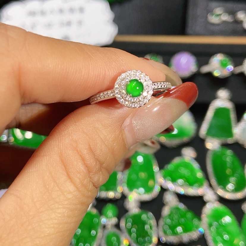 【闪购商品】翡翠戒指未镶嵌天然翡翠