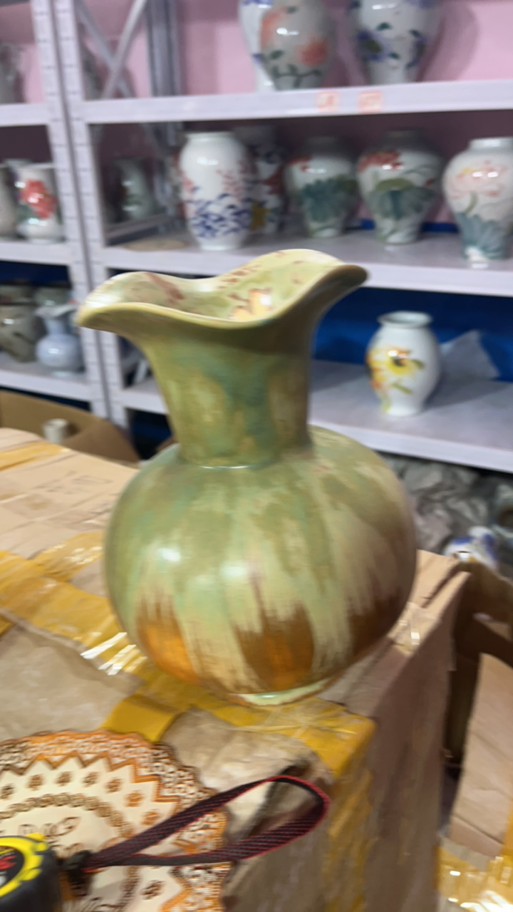 景德镇陶瓷老淘泥花口花瓶