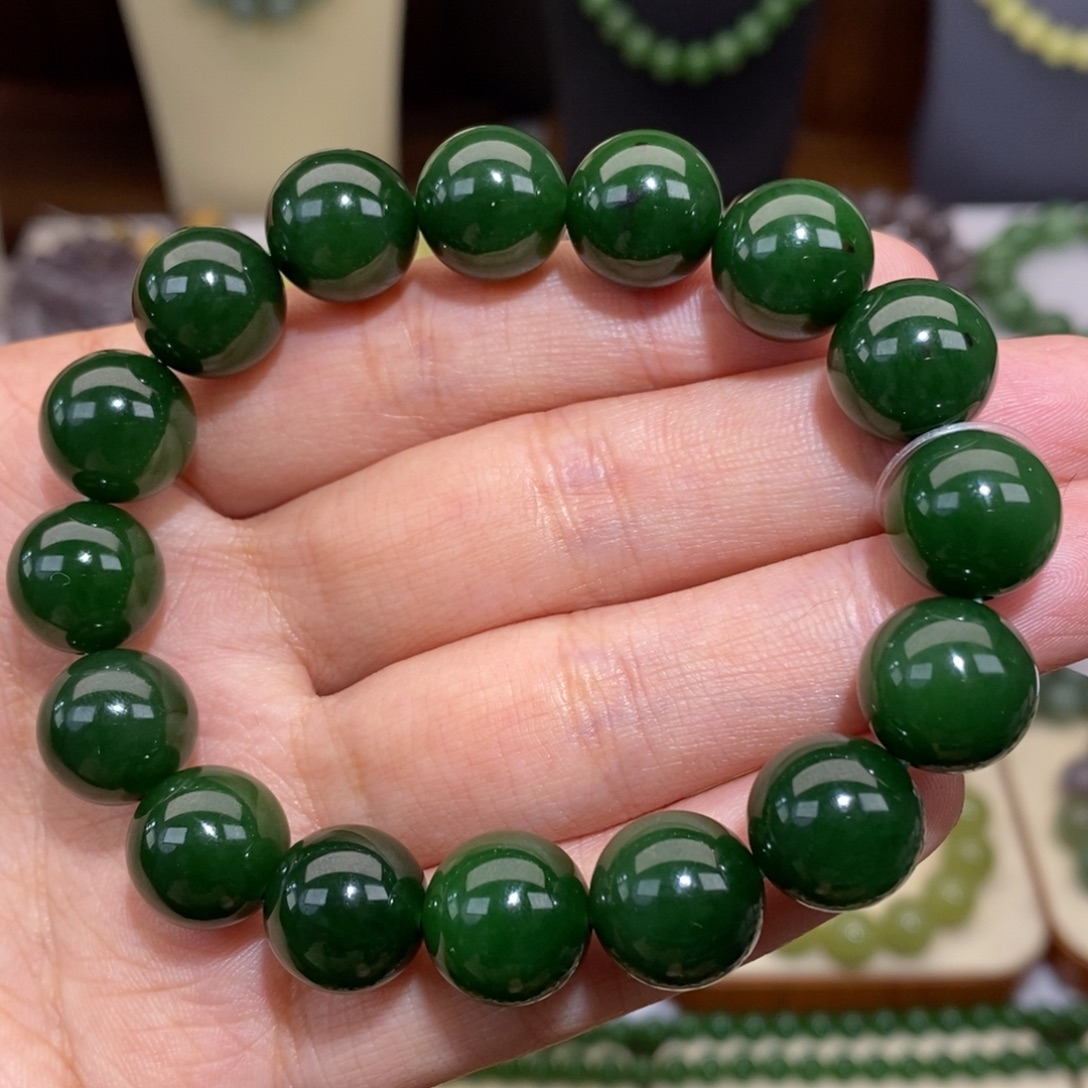 和田玉未镶嵌手串卡13