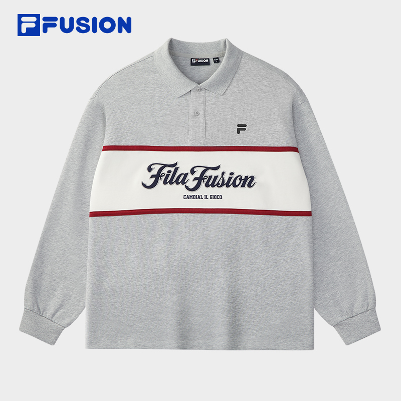 FILA 斐乐男女同款秋宽松舒适百搭运动针织套头卫衣 T11U532202F