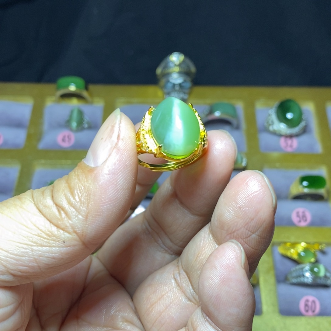 和田玉（碧玉）戒指未镶嵌