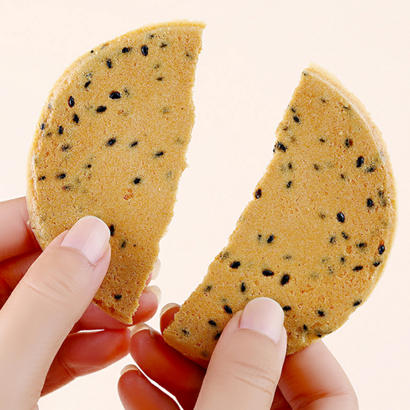 60%铁棍山药黑芝麻饼250g/盒 未加蔗糖 山药薄脆饼干 图片 2