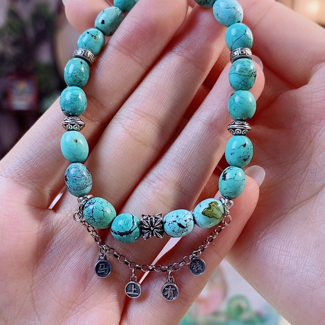 绿松石银S925镶嵌珠宝奇石