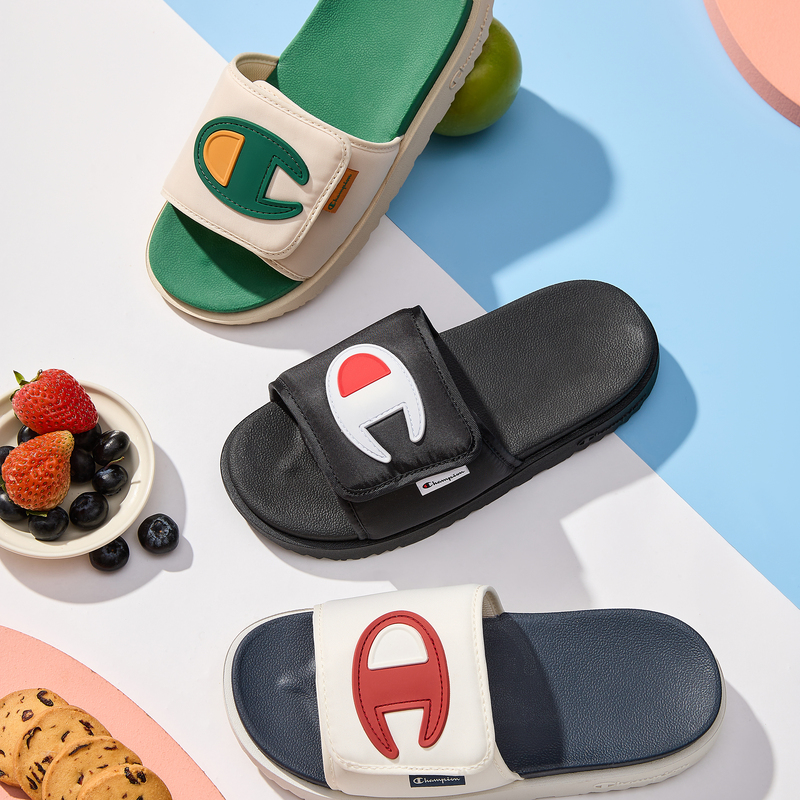 Champion冠军男女拖鞋透气外穿厚底运动拖鞋凉拖鞋U5AFASU23