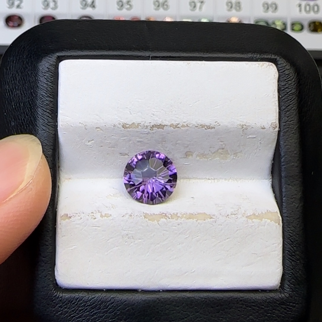 紫晶珠宝半成品未镶嵌 天然 烟花切8毫米