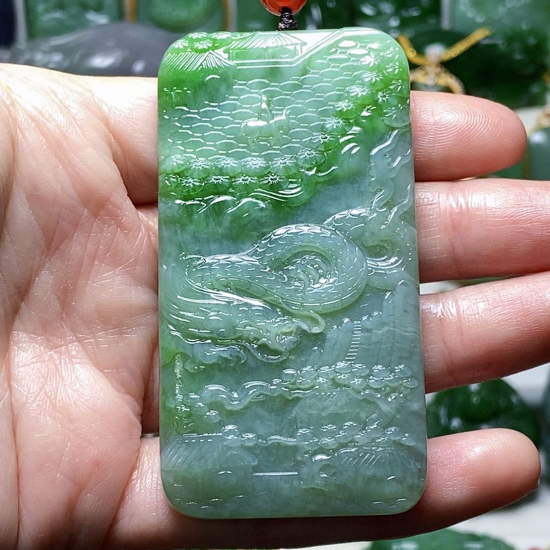 和田玉（碧玉）颈饰高75未镶嵌