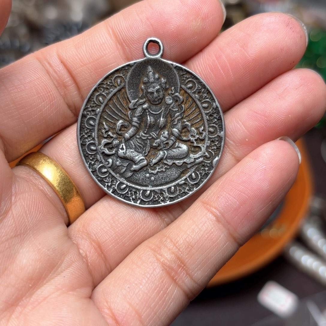 铜星月菩提菩提吊坠项链