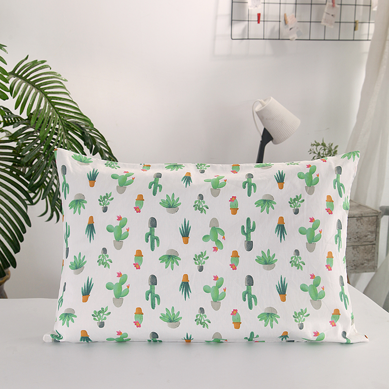 全棉儿童枕套一对装学生印花柔软透气纯棉套枕 