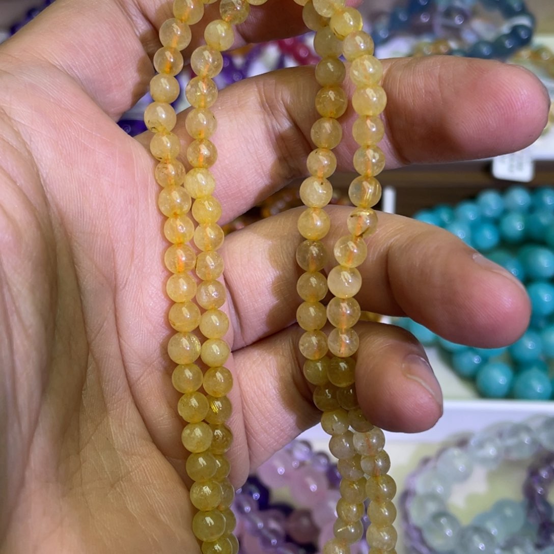 发晶手链未镶嵌金发晶三圈开播福利