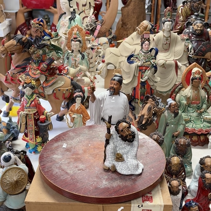 奋***人陶土陶瓷摆件石湾