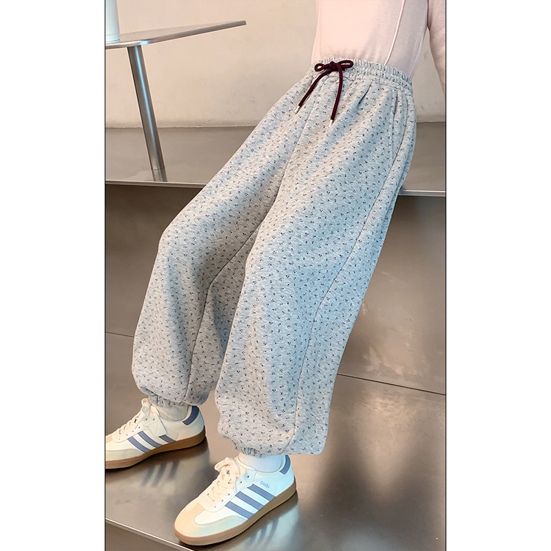 女童束脚裤秋冬2025新款儿童中大童韩版宽松裤子运动卫裤潮Z7797