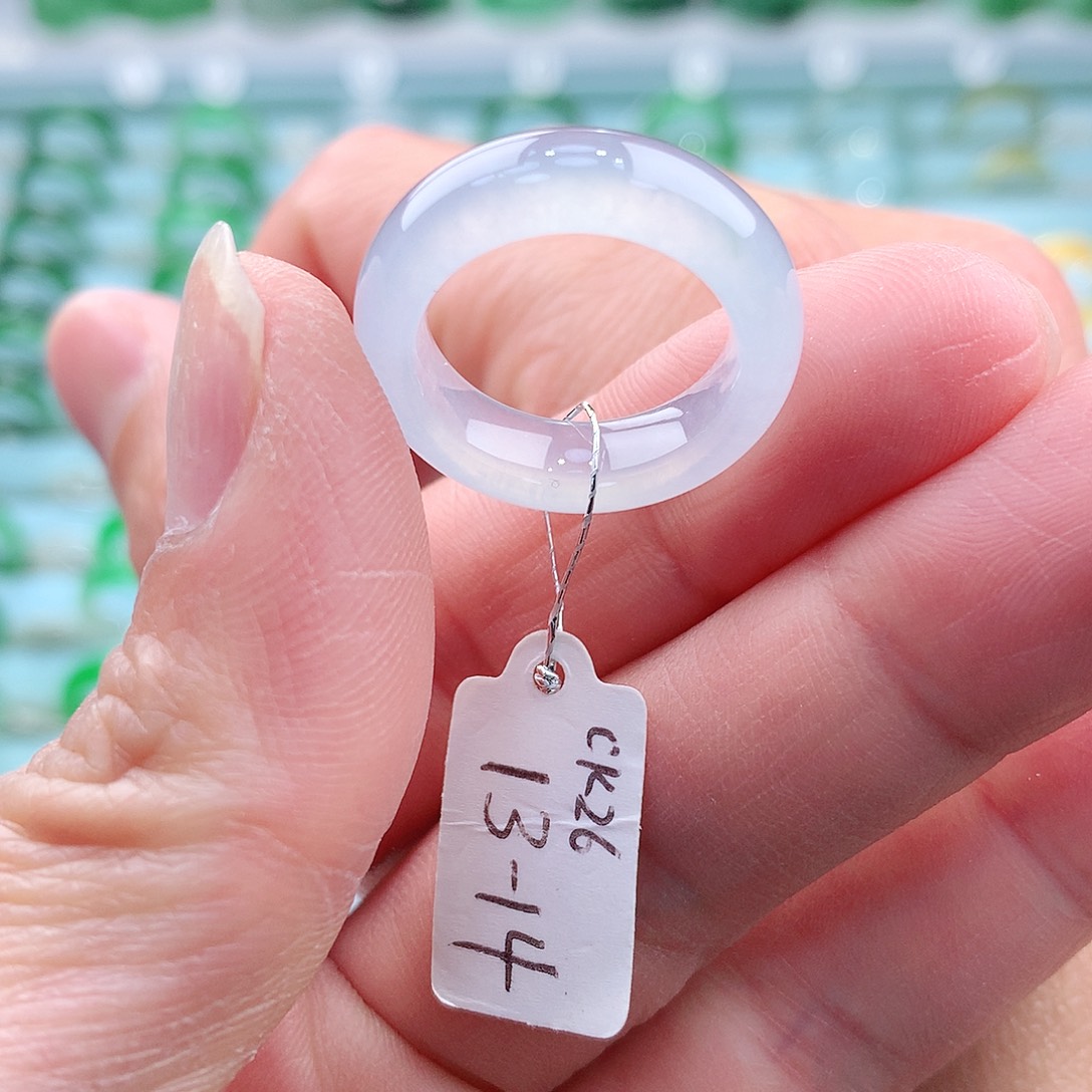 翡翠戒指未镶嵌A货缅甸翡翠