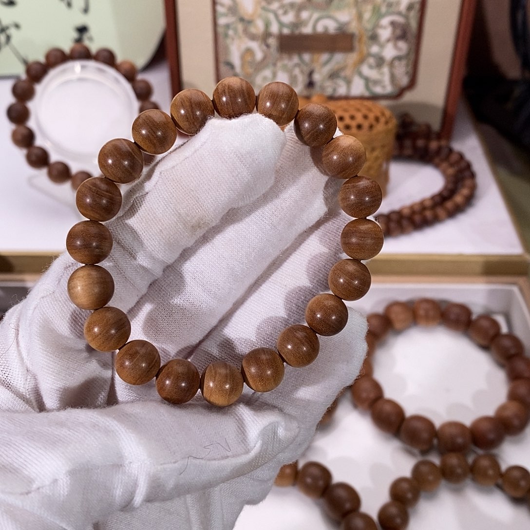 噗***人檀香木手串/手链横纹黑肉10树心福利