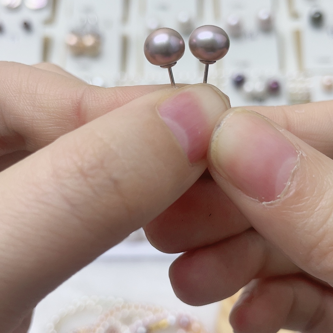 Q***.银S925镶嵌耳饰淡水珍珠