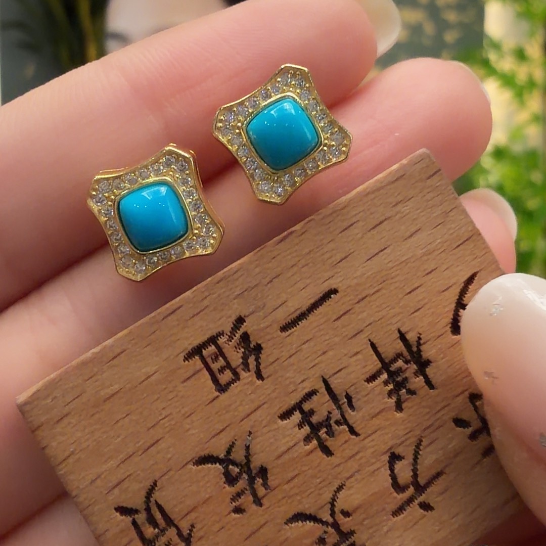 绿松石银S925镶嵌颈饰