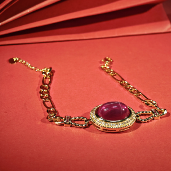 c1231-国风设计款红蛋面手链-hbs-赠礼盒