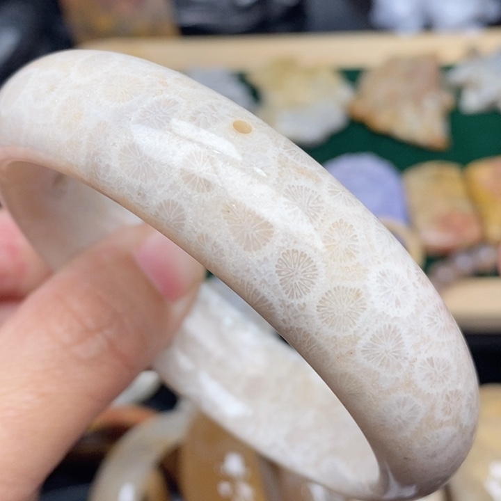 硅化珊瑚（珊瑚玉）手镯未镶嵌61.5