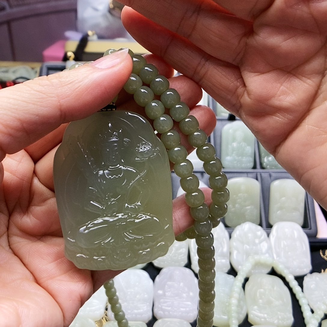 和田玉颈饰未镶嵌涛****7